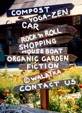 Compost, yoga, zen, car, rock and roll, shopping, houseboat, fiction